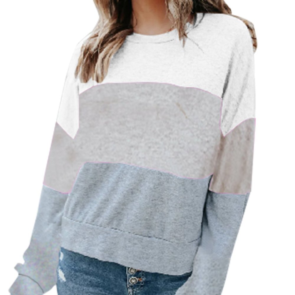Franne-Womens Color Block French Terry Sweatshirt